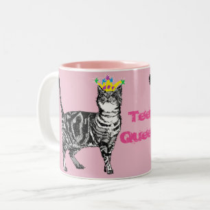 Tabby Cat Funny Teen Queen cats cadeau Mok