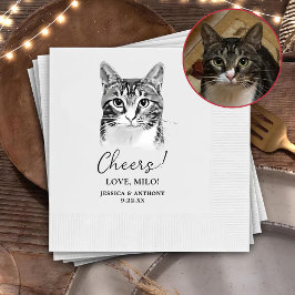 Tabby Cat Gepersonaliseerde Cheers Servetten