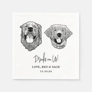 Tabby Cat gepersonaliseerde Drinken op me servette Servet