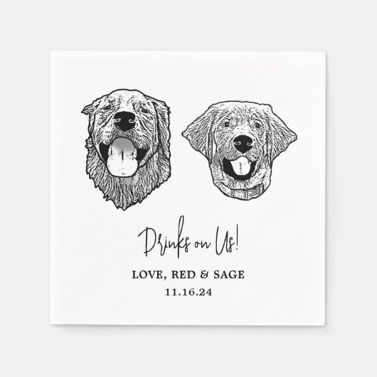 Tabby Cat gepersonaliseerde Drinken op me servette Servet (Voorkant)