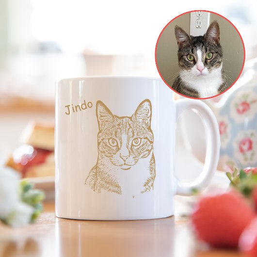 Tabby Cat gepersonaliseerde handtekening Koffiemok