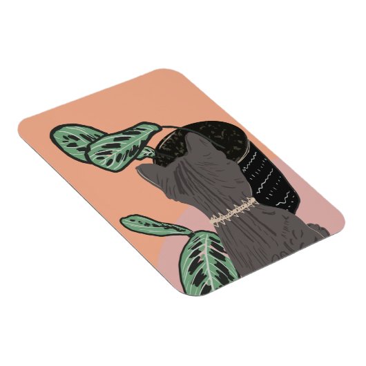 Tabby Cat Gray Planten Dank u Magneet (Rechterzijde)