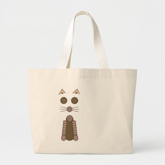 Tabby CAT Grote Tote Bag (Voorkant)