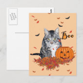 Tabby Cat Halloween Briefkaart (Voorkant / Achterkant)