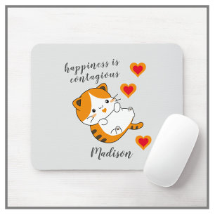 Tabby Cat Happiness is aanstekelijk gepersonalisee Muismat