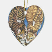 Tabby Cat Heart Xmas Valentijn Memorial Ornament (Links)