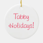 Tabby Cat Holiday Ornament (Achterkant)