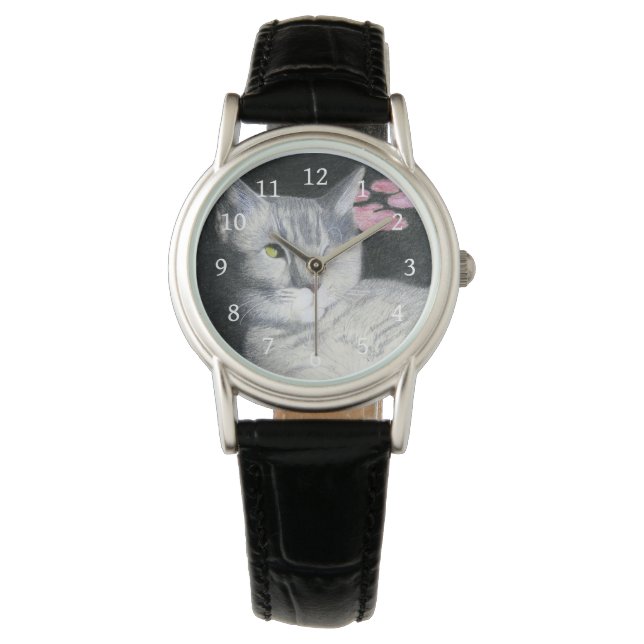 Tabby Cat Horloge (Voorkant)