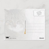 Tabby Cat Hunting in the Snow Briefkaart (Achterkant)