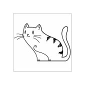 tabby cat illustration art stamp rubberstempel (Afrduk)