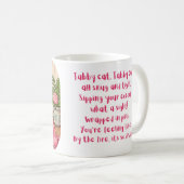 Tabby Cat In A Blanket Poem Koffie Mok (Voorkant rechts)