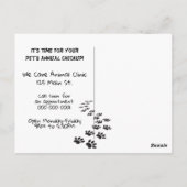 Tabby Cat in een pootafdruk Briefkaart (Achterkant)