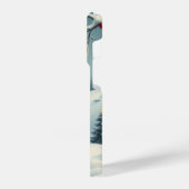 Tabby Cat in Preppy winterkleding en Pet iPhone Hoesje (Linkerkant)