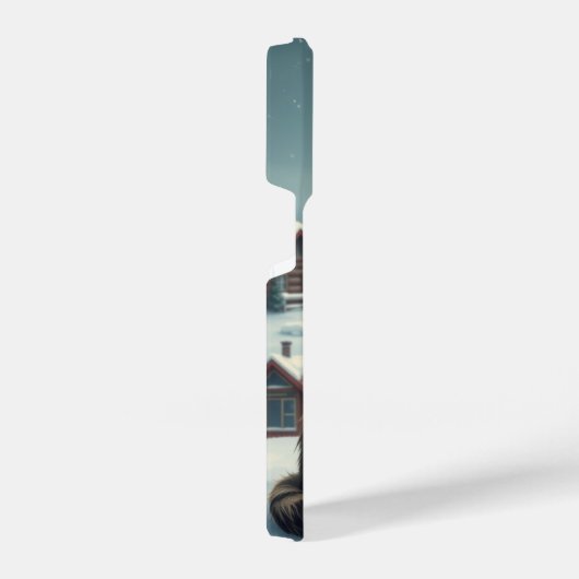 Tabby Cat in Preppy winterkleding en Pet iPhone Hoesje (Rechterkant)