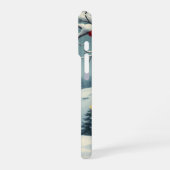 Tabby Cat in Preppy winterkleding en Pet iPhone Hoesje (Linkerkant)