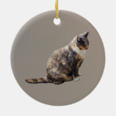 Tabby Cat in Shades of Brown Keramisch Ornament (Achterkant)