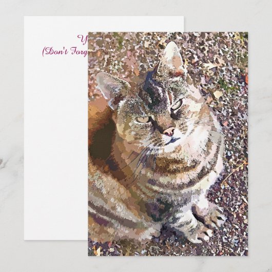 TABBY CAT-INVITATIE (Voorkant / Achterkant)