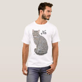 Tabby Cat is niet geopend T-shirt (Voorkant volledig)