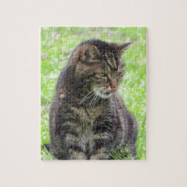 Tabby Cat Jigzaag Puzzle Legpuzzel