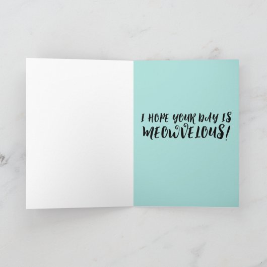 TABBY CAT KITTEN BIRTHDAY-WENSKAARTEN KAART (Binnen)