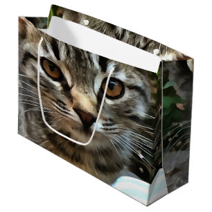 Tabby Cat Kitten die oog contact maken Groot Cadeauzakje