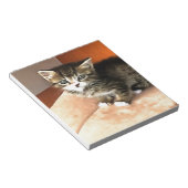Tabby Cat Kitten Pet Portret Notitieblok (Schuin)
