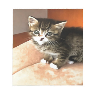 Tabby Cat Kitten Pet Portret Notitieblok