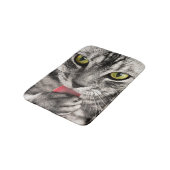 Tabby Cat Licking Paw Badmat (Gekanteld)
