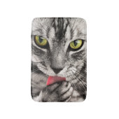 Tabby Cat Licking Paw Badmat (Voorkant Verticaal)