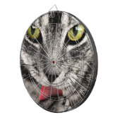 Tabby Cat Licking Paw Dartbord (Voorkant Rechts)