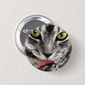 Tabby Cat Licking Paw Ronde Button 5,7 Cm (Voorkant /achterkant)