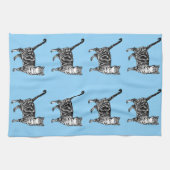 Tabby Cat Light Blue Tea Towel Theedoek (Horizontaal)