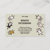 Tabby Cat Light Blue Visitekaartje (Achterkant)