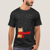 Tabby Cat Love Snow T-shirt (Voorkant)