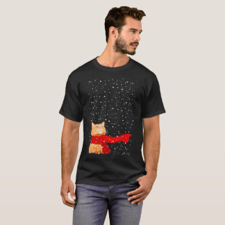 Tabby Cat Love Snow T-shirt