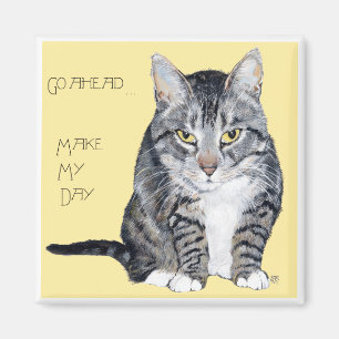 Tabby Cat - Maak mijn dag Magneet
