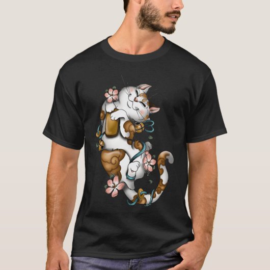 Tabby Cat meisje T-shirt (Voorkant)