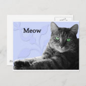 Tabby Cat Meow Briefkaart (Voorkant / Achterkant)