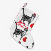 Tabby Cat Merry Catsmus kerststop Kleine Kerstsok (Voorkant (Hangend))
