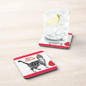 Tabby Cat Merry Catsmus Red Kerstmis Bier Onderzetter (Rechterzijde)