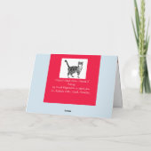 Tabby Cat Merry Catsmus rode kerst Kaart (Achterkant)