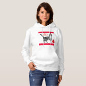 Tabby Cat Merry Kerstmis Catsmus Red Funny Cats Hoodie (Voorkant volledig)