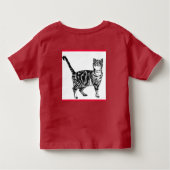 Tabby Cat Merry Kerstmis Catsmus Red Funny Cats Kinder Shirts (Achterkant)