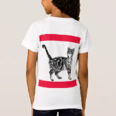 Tabby Cat Merry Kerstmis Catsmus Red Funny Cats T-shirt (Achterkant)