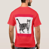 Tabby Cat Merry Kerstmis Catsmus Red Funny Cats T-shirt (Achterkant)