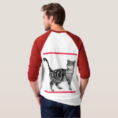 Tabby Cat Merry Kerstmis Catsmus Red Funny Cats T T-shirt (Achterkant volledig)