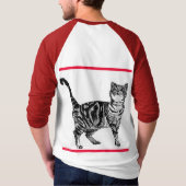 Tabby Cat Merry Kerstmis Catsmus Red Funny Cats T T-shirt (Achterkant)