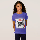 Tabby Cat Merry Kerstmis Catsmus Red Funny Cats T T-shirt (Voorkant volledig)