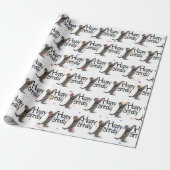 Tabby Cat met Birthday Text en Confetti Cadeaupapier (Uitgerold)