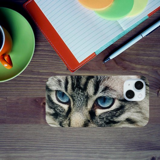 Tabby Cat met Blue Eyes Close-up Case-Mate iPhone Case